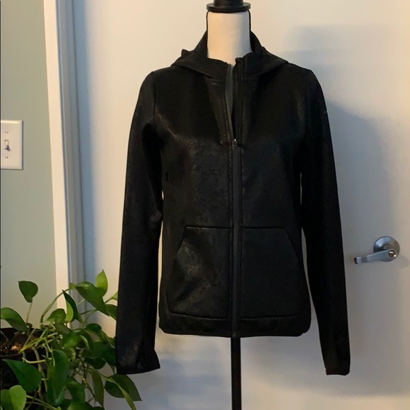 Nike Jackets & Blazers - Nike Black Snakeskin-like Hoodie MINT Condition
